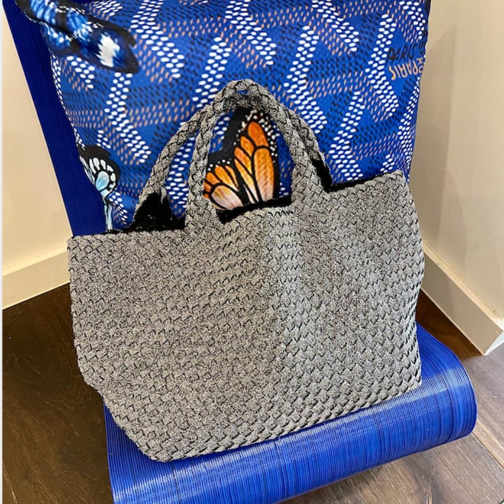 Naghedi St. Barth Metallic Neoprene Tote Reflect